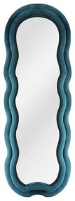 Lustro aksamitne - szer. 60 x wys. 160 cm - Niebieskie - LINOA