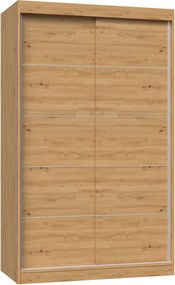 Nowoczesna szafa przesuwna 120 cm dąb artisan F4-M31