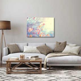 Obraz - Listki w lodzie (70x50 cm)