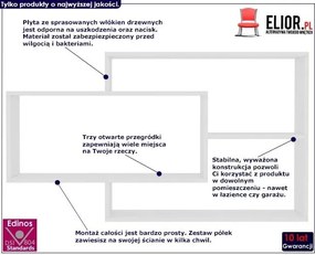 Zestaw Białych Półek Ściennych F1-F78