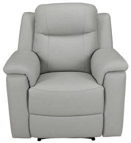 Fotel typu relaks EVASION ze skóry – Kolor jasnoszary
