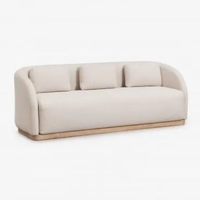 Sofa 3-osobowa Z Drewna Akacjowego Verona Jasny Akacjowy Brąz - Sklum
