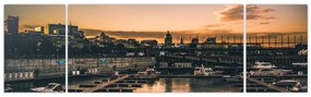 Obraz - miasto portowe (170x50 cm)