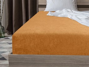 PrzytulneMieszkanie.pl Prześcieradło frotte EXCLUSIVE morelowe 140x200 cm