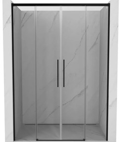 Mexen Rox drzwi prysznicowe rozsuwane 160 cm, transparent, czarne - 8C2-160-002-70-00
