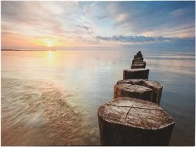 Obraz na ścianę "Droga w morzu", LED z timerem, 30 x 40 cm