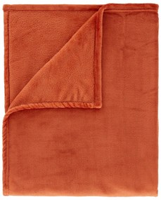 Pomarańczowy koc z mikropluszu 130x170 cm Raschel Velvet – Catherine Lansfield