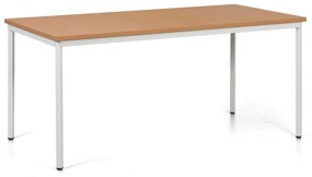 Stół do jadalni TRIVIA, szara konstrukcja, 1600 x 800 mm, buk