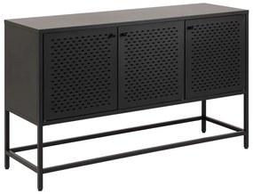 Czarna metalowa niska komoda 125x75 cm Newcastle – Actona