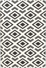 Składany, wodoodporny dywan zewnętrzny Outsunny w stylu boho z torbą, 182 x 274 cm, Czarny+Biały