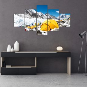 Obraz - Kemping w górach (125x70 cm)