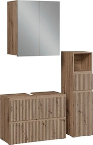 Zestaw mebli łazienkowych 3-częściowy rzemieślnik 80x35x58 takumi