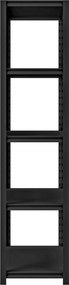 Metalowy regał warsztatowy Sam All Black 90x45x183 cm czarny