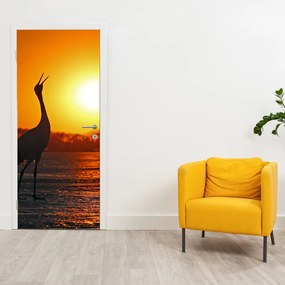 Fototapeta na drzwi - Ptaki o zachodzie słońca (95x205cm)