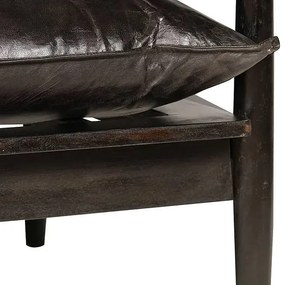 Elegancka skórzana sofa Canes - czarna