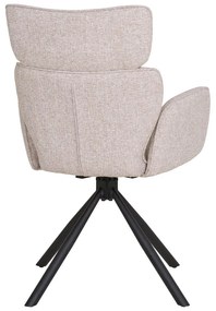 Beżowe tapicerowane fotele jadalniane zestaw z podłokietnikami 2 szt. Cordoba – House Nordic