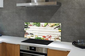 Szklany Panel Kompozycja z Awokado i Szpinaku