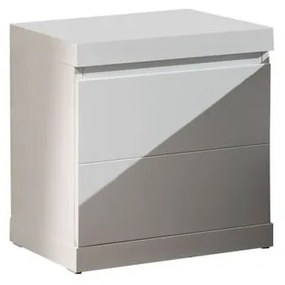 Biała szafka nocna Vipack Lara White, szer. 44 cm