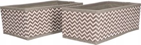 Organizer tekstylny Zygzak 28x14x10 cm komplet 2 sztuk do szafy domu biura