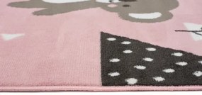 Różowy dziecięcy dywan w misie koala 60cm D8-Z28