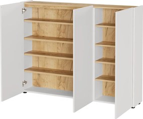 Kremowa szafka w dekorze dębu 138x105x25 cm Libbiano – Germania