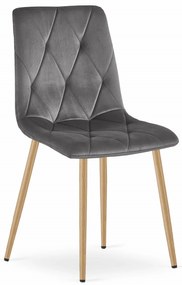 Zestaw stół NP 120x80 Dąb Sonoma + 4 krzesła LIBRA szare