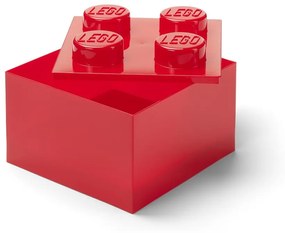 Czerwony plastikowy pojemnik dziecięcy 25x25x18 cm – LEGO®