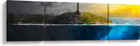 Obraz przedstawiający dwie strony (170x50 cm)