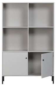 Jasnoszary regał z litego drewna sosnowego 107x160 cm Xam – WOOOD