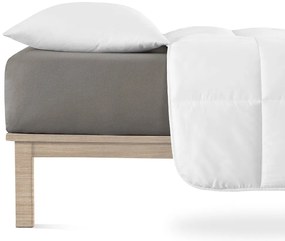 Ciemnoszare dżersejowe prześcieradło z gumką 140x200 cm Boxspring – Andrea Simone
