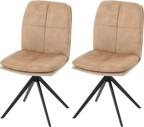Krzesło do jadalni MCW-M68 (zestaw 2 szt.),  beżowe