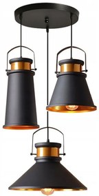 Lampa sufitowa ASTI ABC Czarna