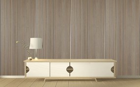 Drewniany panel akustyczny, 2400 x 600 mm, B2BP006, dąb bejcowany