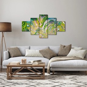 Obraz pól ryżowych z lotu ptaka (125x70 cm)