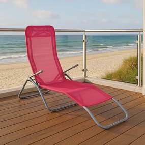 Leżak plażowy rozkładany fuksjowy PATIO