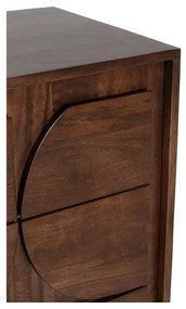 Brązowa komoda z litego drewna mango 145x76x40 cm Trisha – MOME