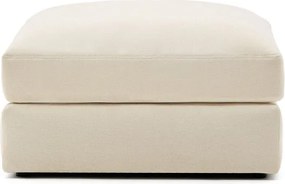 Beżowy podnóżek z tkaniny szenilowej Alea – Kave Home