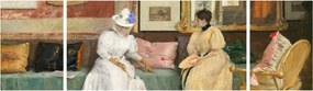 Obraz - William Merritt Chase, A Friendly Call, reprodukcje (170x50 cm)