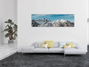 Obraz ośnieżonych szczytów, Fiordland (170x50 cm)