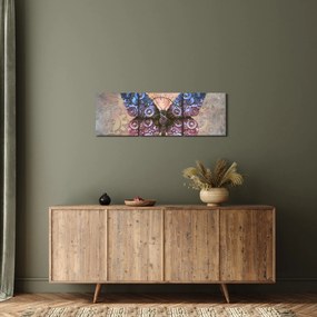 Obraz - Steampunk motyl (z zegarem) (90x30 cm)