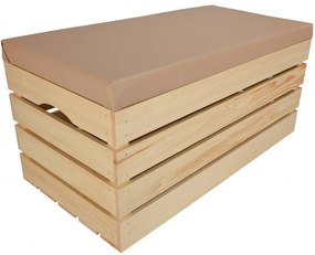 Pufa kufer skrzynia drewniana sosnowa siedzisko 80cm naturalna