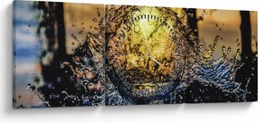 Obraz wody (z zegarem) (90x30 cm)