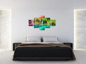 Obraz - Wodospad, Jeziora Plitwickie, Chorwacja (125x70 cm)