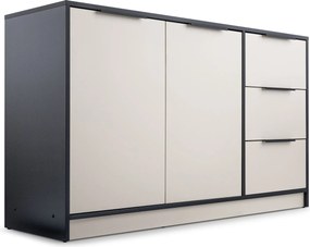 Komoda SION - Czarny Front Kaszmir