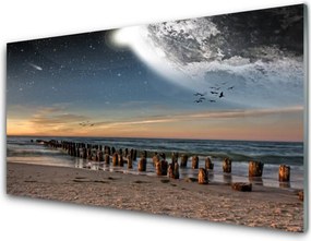 Szkło do Kuchni na Ścianę Bezkresny Błękit Oceanu