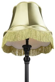 Klasyczna lampa podłogowa czarna klosz Granny zielony 45cm - Classico klasyczny/Antyczny Oswietlenie wewnetrzne