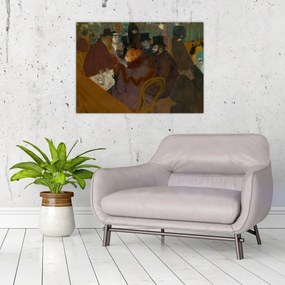Obraz na szkle - Henri de Toulouse-Lautrec, At the Moulin Rouge, reprodukcje (70x50 cm)