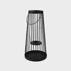 Lampion VERANO metalowa czarna 20x40 cm 735738 HOMLA