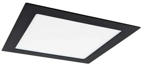 LED Oprawa wpuszczana VEGA LED/12W/230V 2900/3900/5800K 17,5x17,5 cm czarny