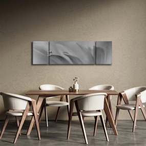Obraz - Kropla na kwiecie, czarno - biały (170x50 cm)